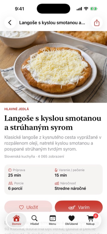 Recept s fotkou, časom a náročnosťou