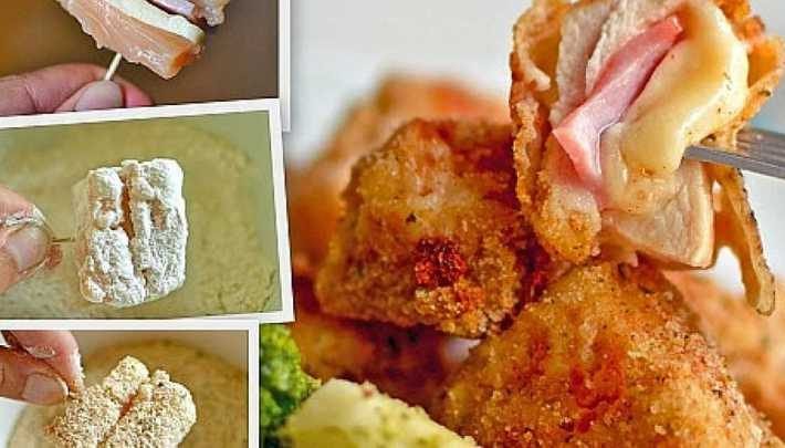 Vynikajúce kuracie Cordon Bleu nugetky bez smaženia