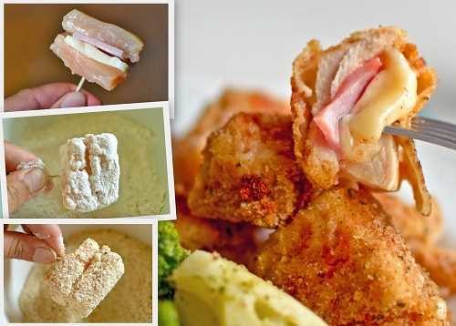 Vynikajúce kuracie Cordon Bleu nugetky bez smaženia