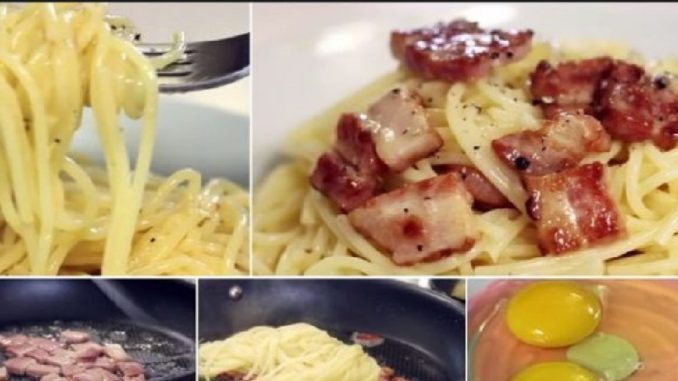 Najlepšie Carbonara špagety so smotanou, cesnakom, slaninou a syrom! Recept, ktorý som si doniesla z Talianska!