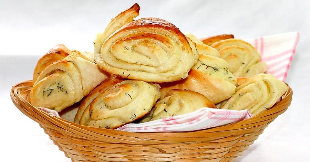 Bryndzové pečivo.