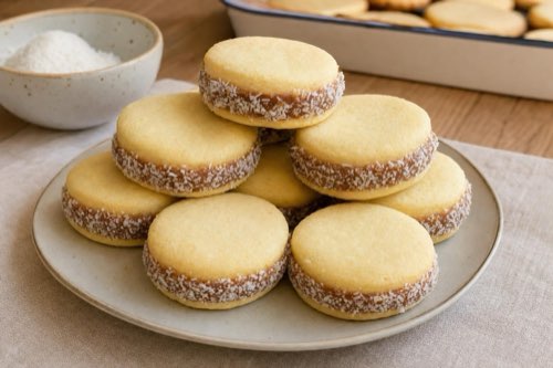 Alfajores – kokosové koláčiky plnené vareným salkom