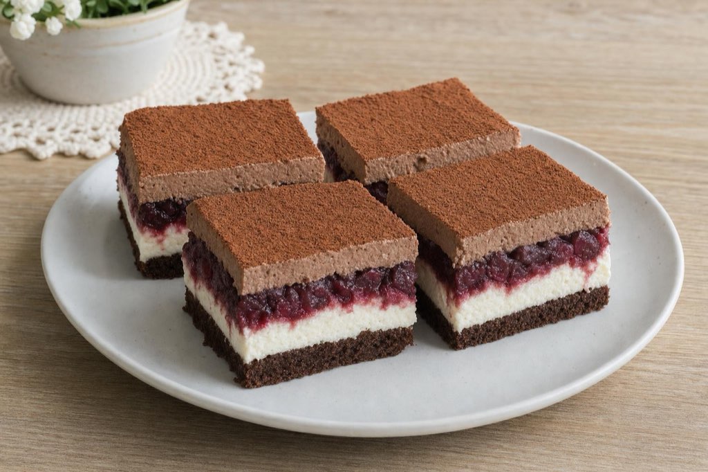 Bolero rezy: Slovak cherry and quark cake bars