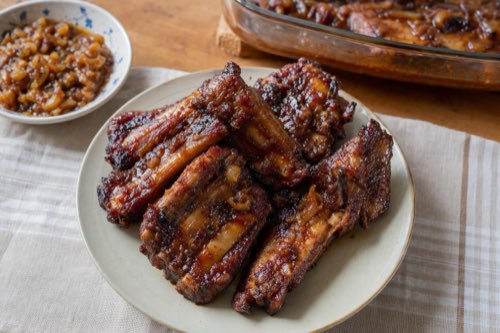 Pork ribs with honey and dark beer marinade