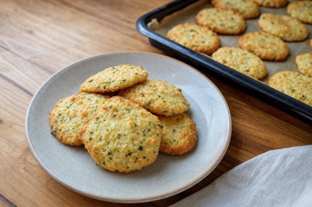 Cesnakové pagáče z mandľovej a kokosovej múky s parmezánom