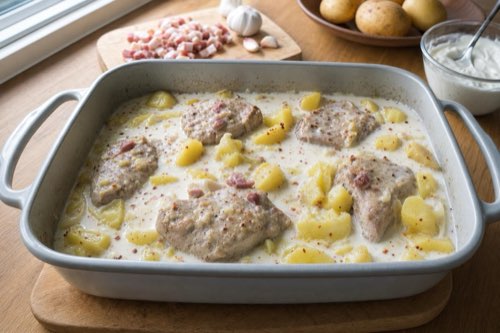 Cikánská pečeně s bramborami a pivní marinádou