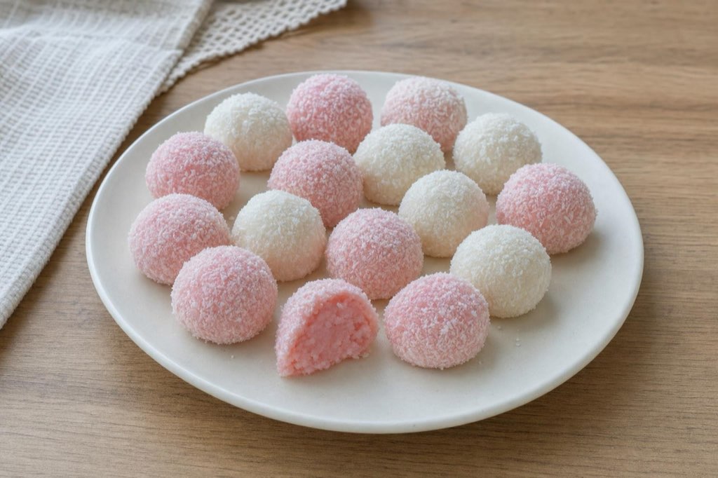 No-bake vanilla pudding and coconut balls