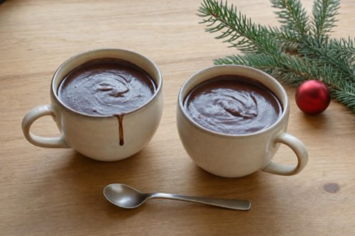 Thick dark chocolate hot chocolate