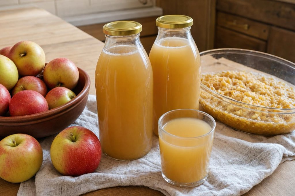 Homemade apple cider without a press