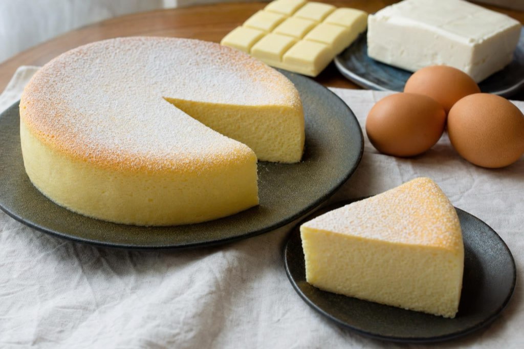 Japonský cheesecake z 3 surovín s bielou čokoládou