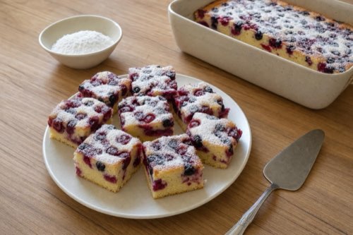 Bublanina: Slovak cherry and blueberry yogurt cake