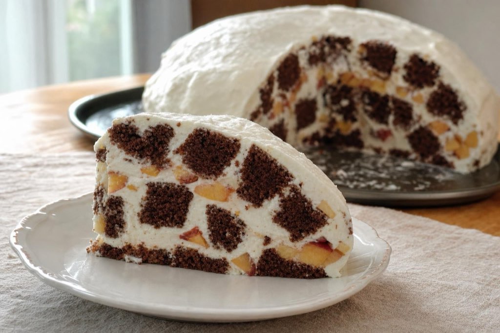 Kakaová torta s tvarohovo-smotanovým krémom a ovocím
