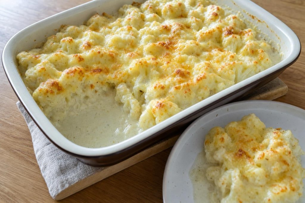 Karfiol so smotanou, parmezánom a muškátovým orieškom
