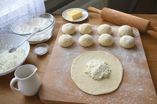 Cheese-stuffed kefir flatbreads