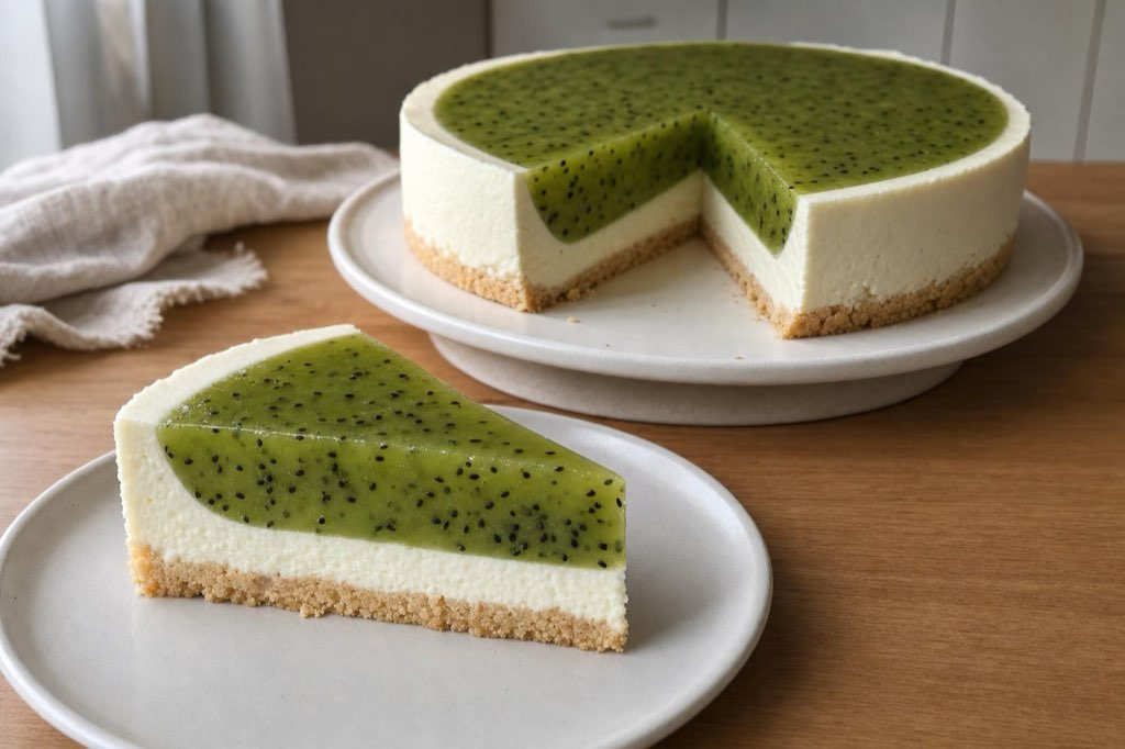 Kiwi torta bez pečenia so smotanovým krémom