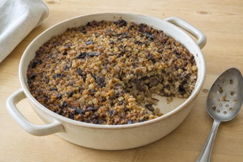 Kuba: Czech baked barley with dried mushrooms