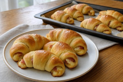 Kysnuté rohlíky s kyslou smotanou bez čakania na vykysnutie