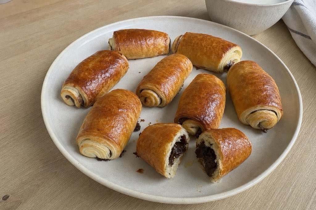 Buttery chocolate-filled yeast rolls