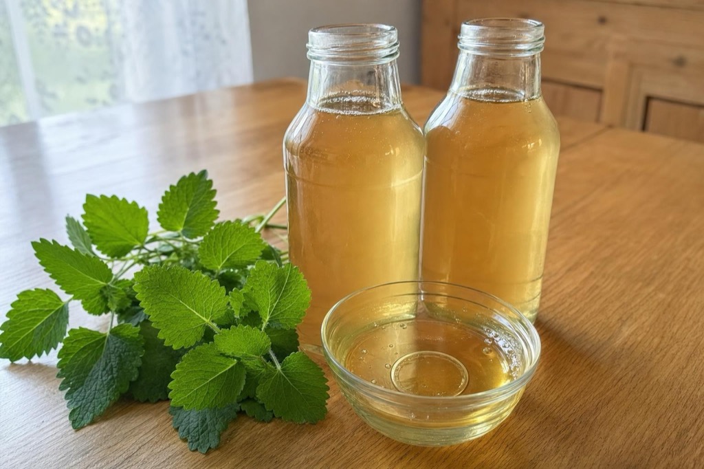 Medovkový sirup z lúhovaných listov