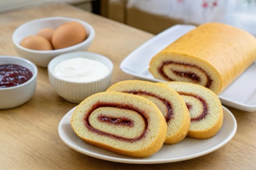 Nadýchaná jogurtová roláda s marmeládou – za 15 minút