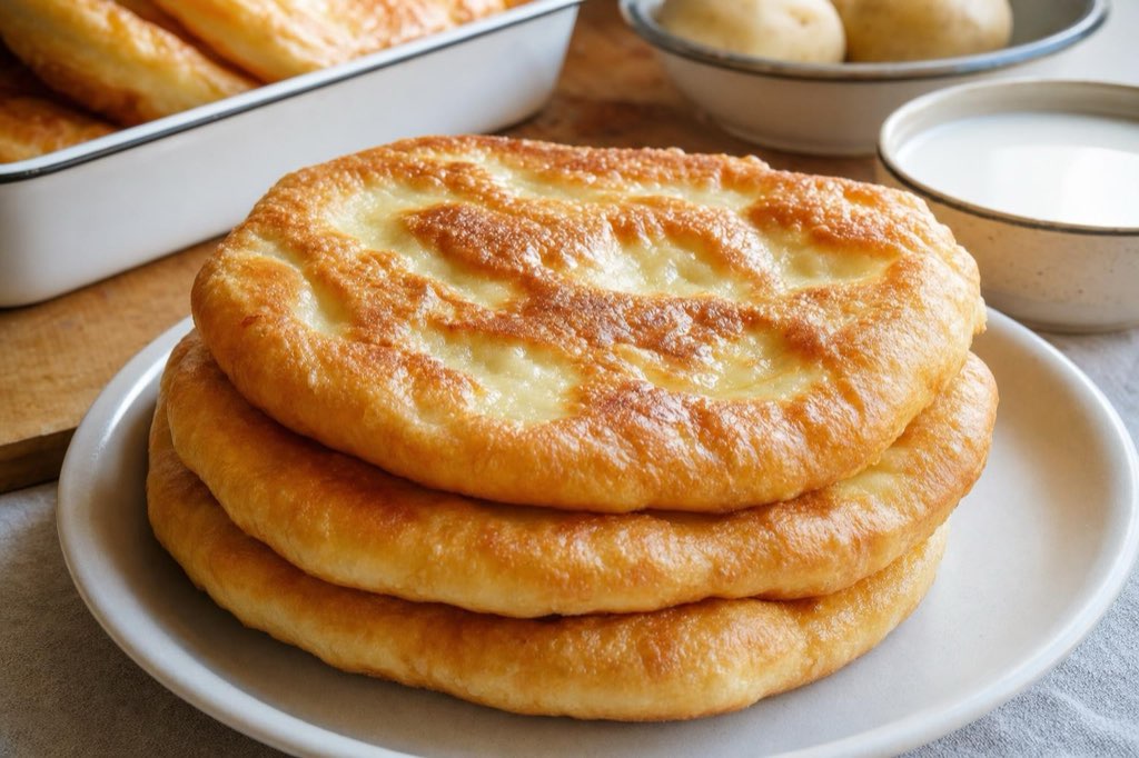 Potato langoše: Slovak fried flatbreads