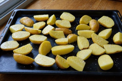 Oil-free oven-roasted skin-on potatoes