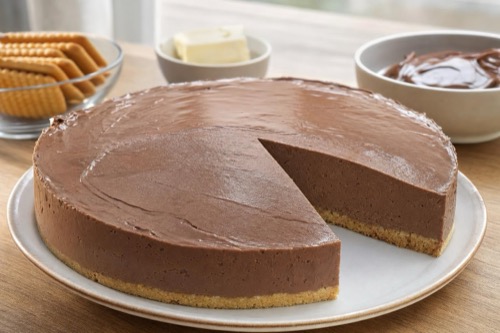 Nepečená sušienková torta s Nutellou a krémovým syrom