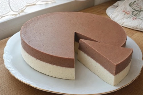 Nepečená tvarohová torta so želatínou a kakaom