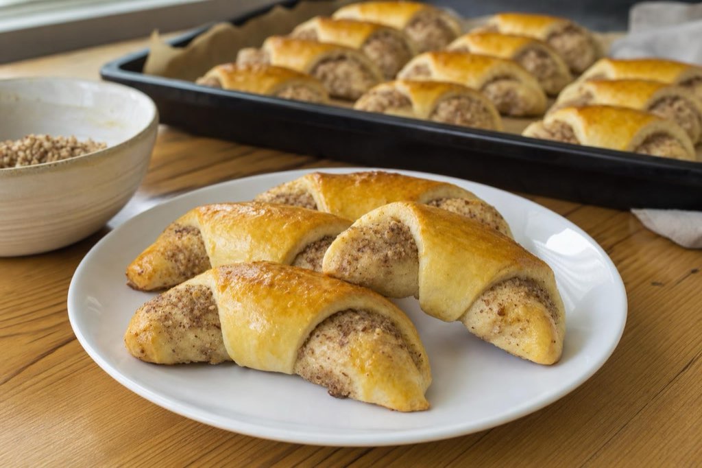 Orechové rožky z kysnutého cesta – recept starej mamy