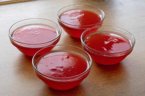Fruit syrup jelly with pudding mix