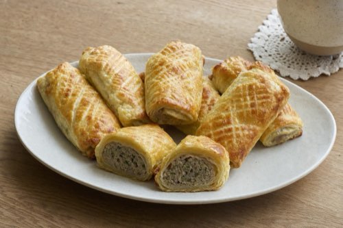 Párty rolky z lístkového cesta s mäsovou plnkou
