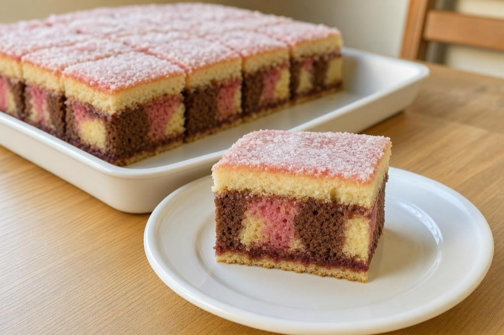 Punčový rez: Slovak rum and raspberry layer cake