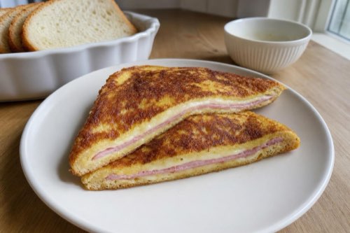 Sendvič Monte Cristo so šunkou a syrom vo vajíčku