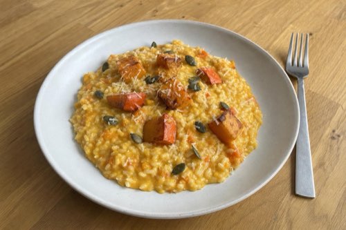 Kürbisrisotto mit Hokkaido und Parmesan