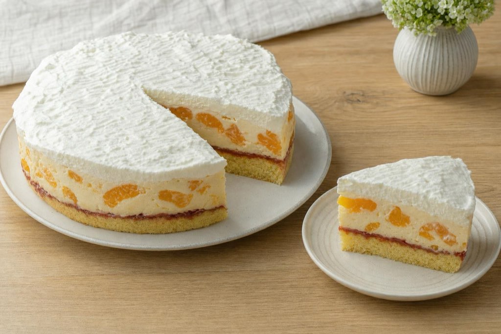 Trasená torta s mandarínkami a pudingovým krémom