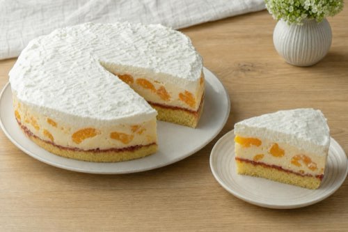 Trasená torta s mandarínkami a pudingovým krémom