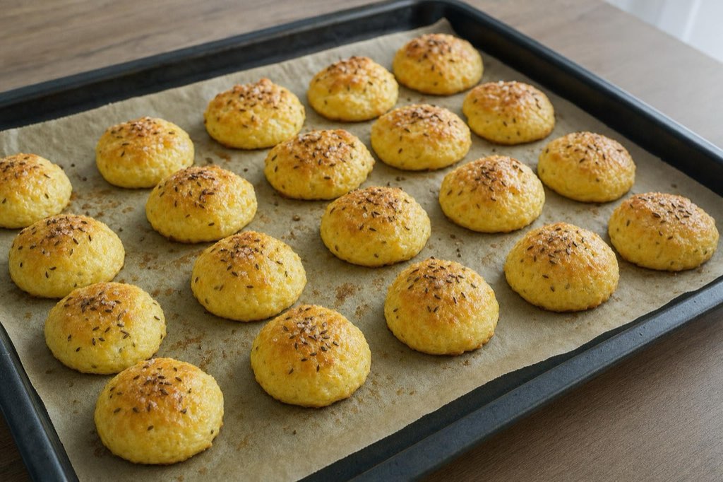 Flourless quark and egg bread rounds
