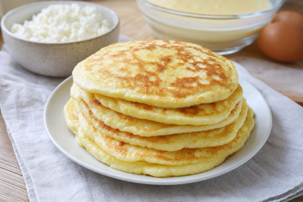 Tvarohovo-pudingové palacinky bez múky