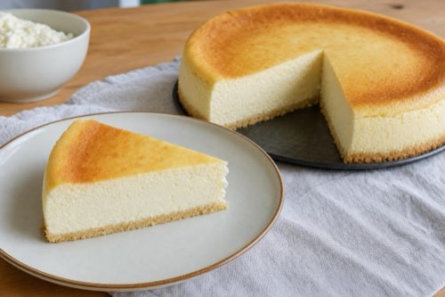 Tvarohový cheesecake s maslovým korpusom – z 5 surovín