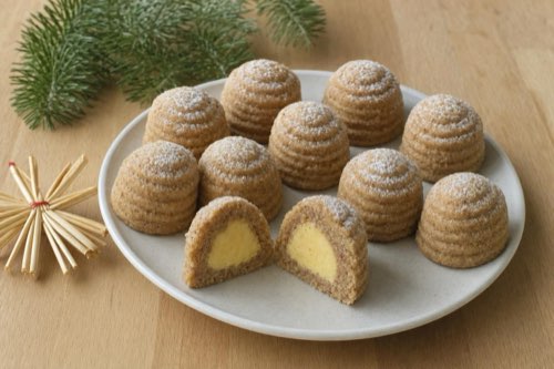Včelie úle: no-bake beehive cookies with egg liqueur