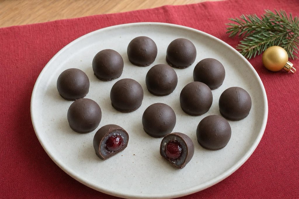 Višne v čokoláde s rumom – domáce pralinky
