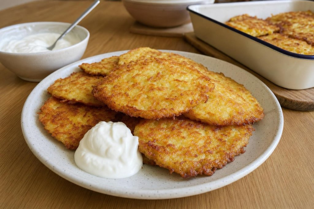 Zemiakové placky s kyslou smotanou – recept starej mamy