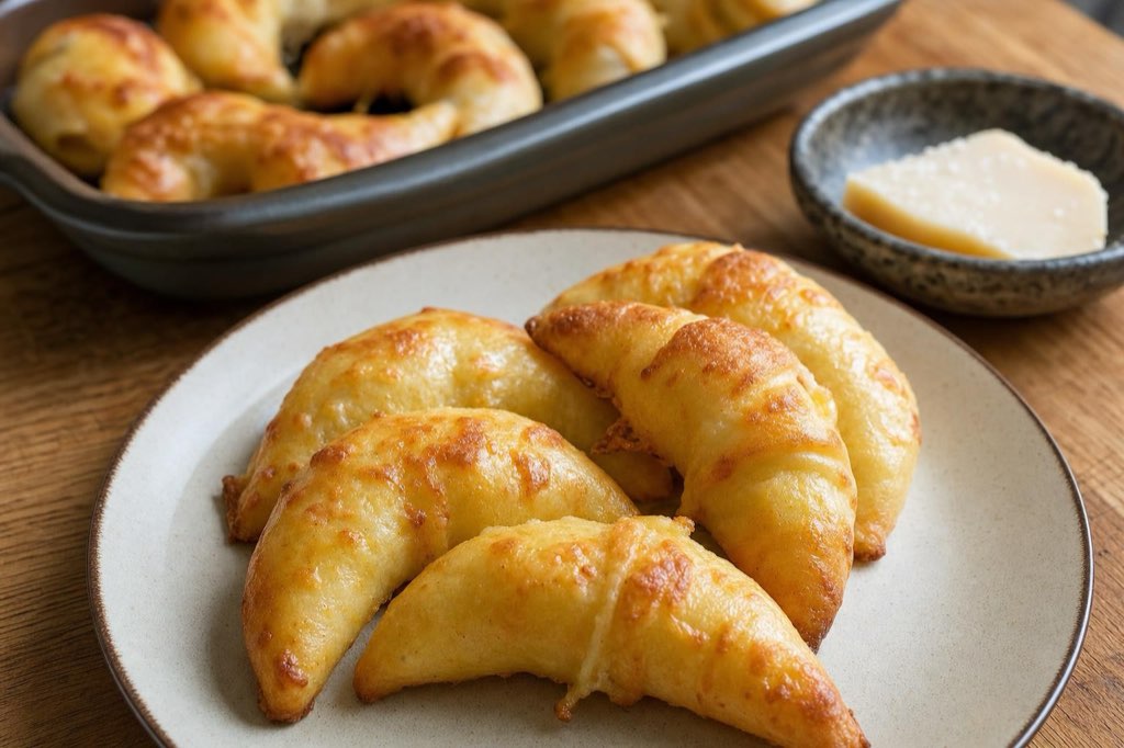 Zemiakové rožteky plnené syrom a parmezánom
